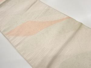 変わり亀甲・籠目に花々模様織出し名古屋帯